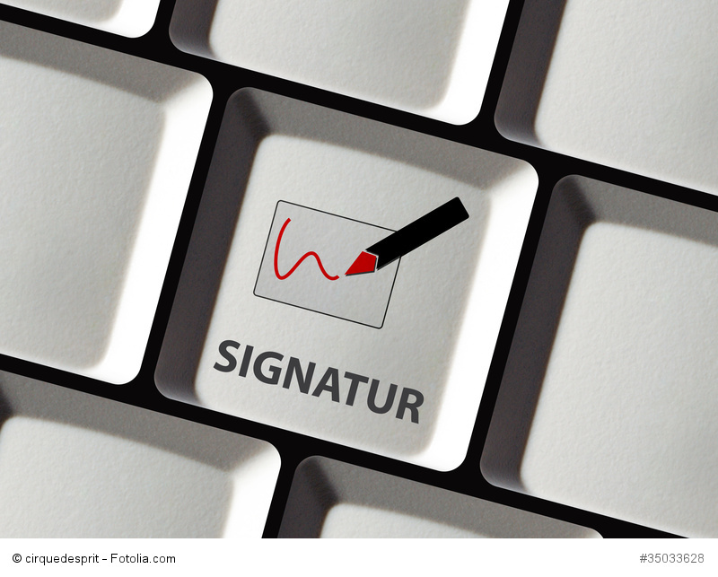 Digitale Signatur per Tastatur